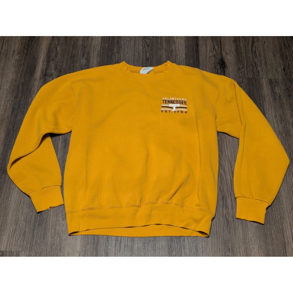 Tennessee Volunteers Lee Sport‎ Sweatshirt Crewneck Pullover Gold Size M